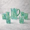 set bichieri N 6 + caraffa decoro nuvola